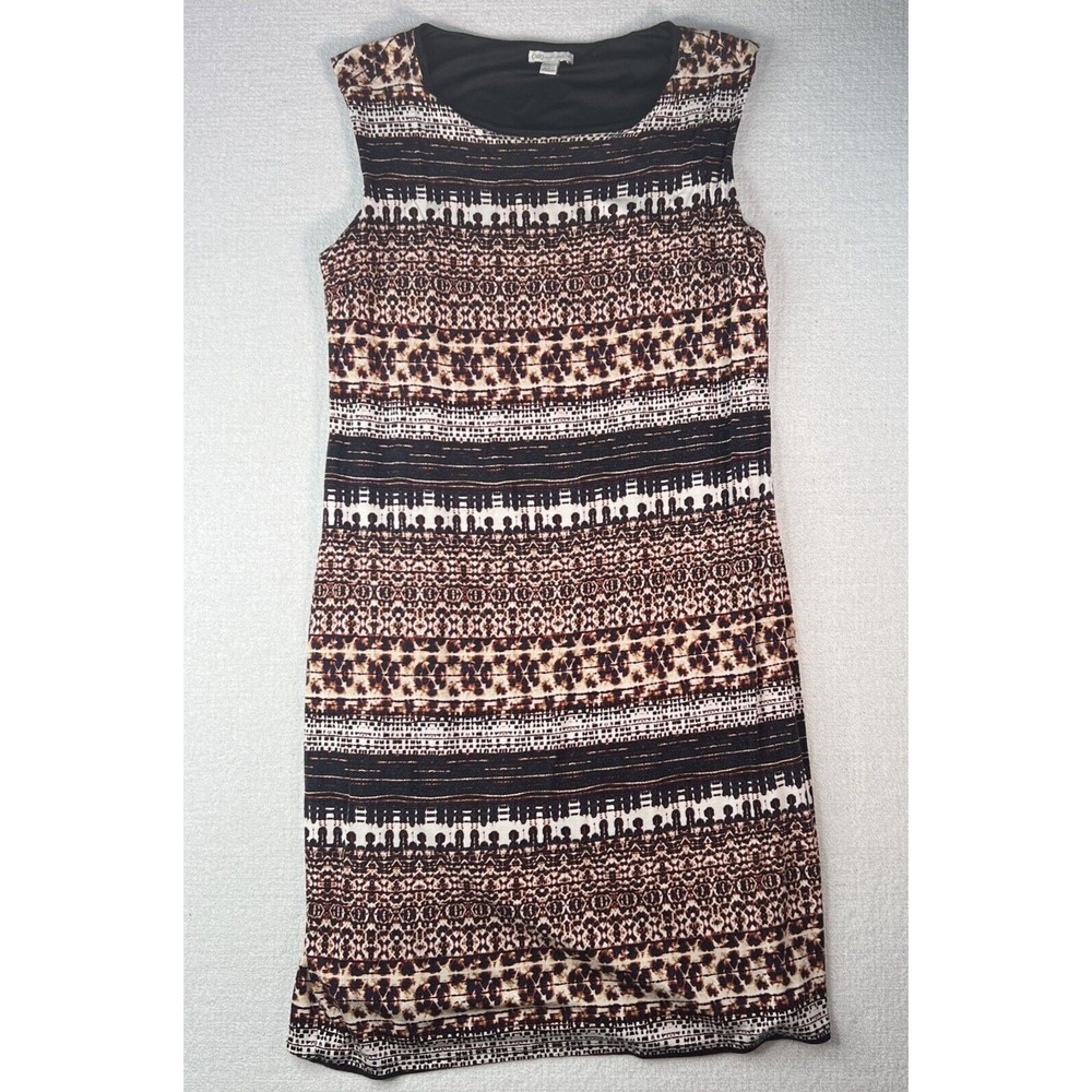 Cato Midi Sleeveless Sheath Dress Womens Size Large Multicolor Lining